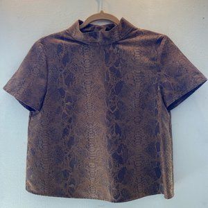 faux snakeskin shirt